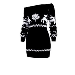 Small Black Christmas Sweater